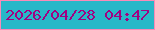 文字の大きさ：4、枠の色：fa8bb8、背景の色：27b8c8、文字の色：a10182 無料ブログパーツのブログ時計