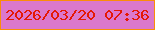 文字の大きさ：5、枠の色：fa8d08、背景の色：db78cb、文字の色：e51805 無料ブログパーツのブログ時計