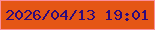 文字の大きさ：3、枠の色：fa8f9b、背景の色：e55615、文字の色：2e0a7b 無料ブログパーツのブログ時計