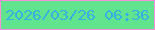 文字の大きさ：3、枠の色：fa8fdd、背景の色：62e38e、文字の色：35b0e4 無料ブログパーツのブログ時計