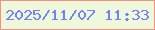 文字の大きさ：3、枠の色：fa9085、背景の色：f0f8dc、文字の色：7481fe 無料ブログパーツのブログ時計