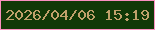 文字の大きさ：2、枠の色：fa90c0、背景の色：113907、文字の色：c0a16b 無料ブログパーツのブログ時計