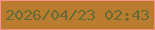 文字の大きさ：3、枠の色：fa928c、背景の色：ba7c2e、文字の色：656b34 無料ブログパーツのブログ時計