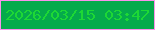 文字の大きさ：3、枠の色：fa92eb、背景の色：05ab4b、文字の色：1dd835 無料ブログパーツのブログ時計