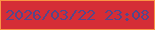 文字の大きさ：2、枠の色：fa9445、背景の色：d52d36、文字の色：55478a 無料ブログパーツのブログ時計