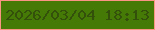 文字の大きさ：2、枠の色：fa9483、背景の色：447a05、文字の色：34510c 無料ブログパーツのブログ時計