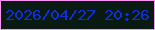 文字の大きさ：4、枠の色：fa94f4、背景の色：081a12、文字の色：0c31d8 無料ブログパーツのブログ時計