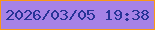 文字の大きさ：2、枠の色：fa9815、背景の色：a682e6、文字の色：273397 無料ブログパーツのブログ時計