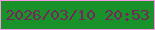 文字の大きさ：3、枠の色：fa98e8、背景の色：199329、文字の色：75265c 無料ブログパーツのブログ時計