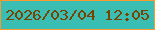 文字の大きさ：2、枠の色：fa992d、背景の色：3abdb2、文字の色：764300 無料ブログパーツのブログ時計