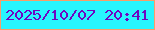 文字の大きさ：3、枠の色：fa9d68、背景の色：28f5fe、文字の色：6f06c1 無料ブログパーツのブログ時計