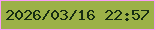 文字の大きさ：1、枠の色：fa9df8、背景の色：9cb148、文字の色：162c12 無料ブログパーツのブログ時計