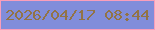 文字の大きさ：4、枠の色：fa9eba、背景の色：818dda、文字の色：927346 無料ブログパーツのブログ時計