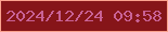 文字の大きさ：1、枠の色：faa28e、背景の色：861519、文字の色：c96296 無料ブログパーツのブログ時計