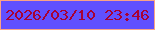 文字の大きさ：2、枠の色：faa386、背景の色：6150ff、文字の色：a80133 無料ブログパーツのブログ時計
