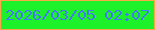 文字の大きさ：5、枠の色：faa64a、背景の色：1cf129、文字の色：4379f3 無料ブログパーツのブログ時計