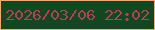 文字の大きさ：4、枠の色：faa76c、背景の色：11481f、文字の色：b53e59 無料ブログパーツのブログ時計