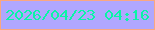 文字の大きさ：3、枠の色：faa780、背景の色：b0a7fe、文字の色：0af5a6 無料ブログパーツのブログ時計