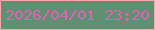 文字の大きさ：3、枠の色：faa7ab、背景の色：628f72、文字の色：db65b0 無料ブログパーツのブログ時計