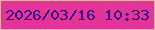 文字の大きさ：3、枠の色：faa8b2、背景の色：e33598、文字の色：390782 無料ブログパーツのブログ時計