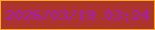 文字の大きさ：1、枠の色：faaa1a、背景の色：ad332d、文字の色：a31ac2 無料ブログパーツのブログ時計
