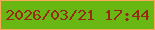 文字の大きさ：5、枠の色：faab5a、背景の色：69b713、文字の色：972a15 無料ブログパーツのブログ時計