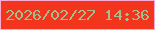 文字の大きさ：1、枠の色：faabd2、背景の色：f4351d、文字の色：a4be8f 無料ブログパーツのブログ時計