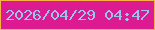 文字の大きさ：2、枠の色：fab145、背景の色：dc1b92、文字の色：9bc4eb 無料ブログパーツのブログ時計