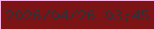 文字の大きさ：3、枠の色：fab1dd、背景の色：7c1415、文字の色：332e38 無料ブログパーツのブログ時計