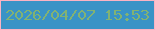 文字の大きさ：3、枠の色：fab3c3、背景の色：3993c6、文字の色：82b273 無料ブログパーツのブログ時計