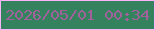 文字の大きさ：1、枠の色：fab4f7、背景の色：34825e、文字の色：a1619a 無料ブログパーツのブログ時計