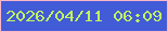 文字の大きさ：5、枠の色：fab7c6、背景の色：425bd7、文字の色：c3f45f 無料ブログパーツのブログ時計