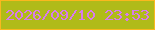 文字の大きさ：1、枠の色：fab81e、背景の色：b0bb19、文字の色：d77ced 無料ブログパーツのブログ時計