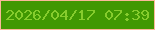 文字の大きさ：3、枠の色：fab899、背景の色：409802、文字の色：86cc2d 無料ブログパーツのブログ時計