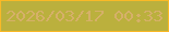 文字の大きさ：4、枠の色：fab926、背景の色：bbb03d、文字の色：d6b069 無料ブログパーツのブログ時計