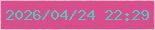 文字の大きさ：4、枠の色：fab9c7、背景の色：d94d8a、文字の色：4cc9c0 無料ブログパーツのブログ時計