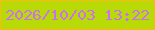 文字の大きさ：5、枠の色：faba13、背景の色：b8db07、文字の色：ce6ef4 無料ブログパーツのブログ時計