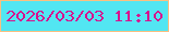 文字の大きさ：4、枠の色：fac081、背景の色：52e6f2、文字の色：d7118e 無料ブログパーツのブログ時計