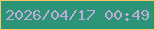 文字の大きさ：3、枠の色：fac768、背景の色：2d9577、文字の色：beacd8 無料ブログパーツのブログ時計