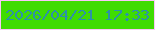 文字の大きさ：3、枠の色：fac7f8、背景の色：3fdc01、文字の色：2d91a8 無料ブログパーツのブログ時計