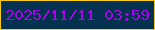 文字の大きさ：1、枠の色：fac90b、背景の色：053150、文字の色：a506e8 無料ブログパーツのブログ時計