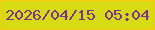 文字の大きさ：4、枠の色：fac90c、背景の色：d6db13、文字の色：7e3195 無料ブログパーツのブログ時計