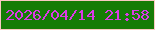 文字の大きさ：4、枠の色：fac9c2、背景の色：167c06、文字の色：dd3ae6 無料ブログパーツのブログ時計