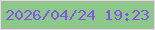 文字の大きさ：2、枠の色：facbf5、背景の色：8cc88a、文字の色：8653e9 無料ブログパーツのブログ時計