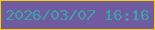 文字の大きさ：1、枠の色：facc09、背景の色：705ba0、文字の色：3fa3a6 無料ブログパーツのブログ時計