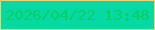 文字の大きさ：3、枠の色：fad06d、背景の色：07d9a2、文字の色：07cf61 無料ブログパーツのブログ時計