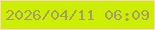 文字の大きさ：4、枠の色：fad2dc、背景の色：cded01、文字の色：a59f66 無料ブログパーツのブログ時計