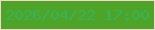 文字の大きさ：5、枠の色：fad4d0、背景の色：4da427、文字の色：39b25d 無料ブログパーツのブログ時計