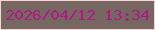 文字の大きさ：5、枠の色：fad4d8、背景の色：766860、文字の色：ae1a85 無料ブログパーツのブログ時計