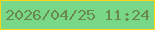 文字の大きさ：1、枠の色：fad616、背景の色：79d888、文字の色：6a8952 無料ブログパーツのブログ時計
